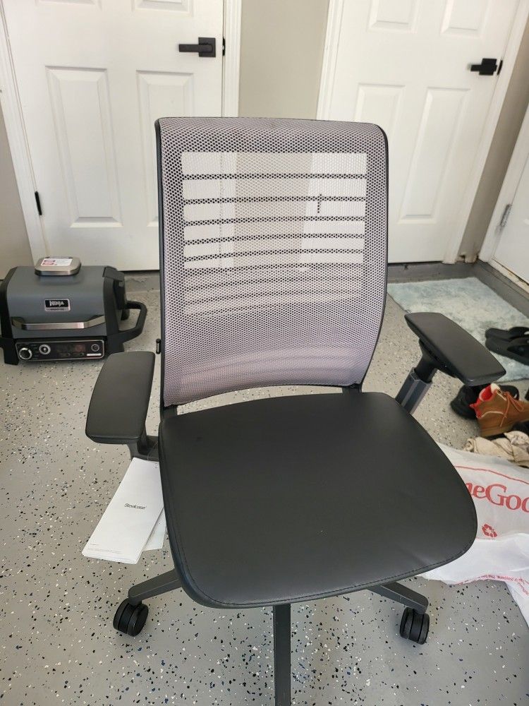 Steelcase Tink Desk Chair New Leather Seat