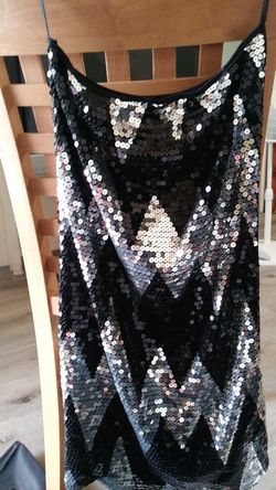 Strapless sequin dress size small