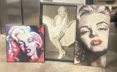 Set of 3 Marilyn Monroe Wall Art Pieces
