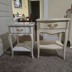 Vintage French Provincial "His & Hers" Nightstands and Full bed frame8-10