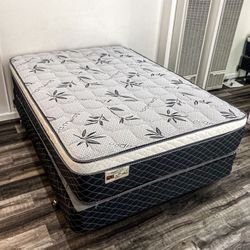 Queen Size Mattress Pillow Top Bamboo Brand New 