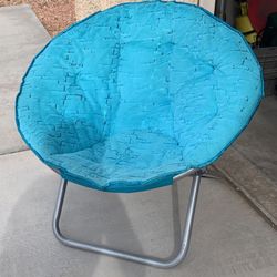 Blue Round Chair