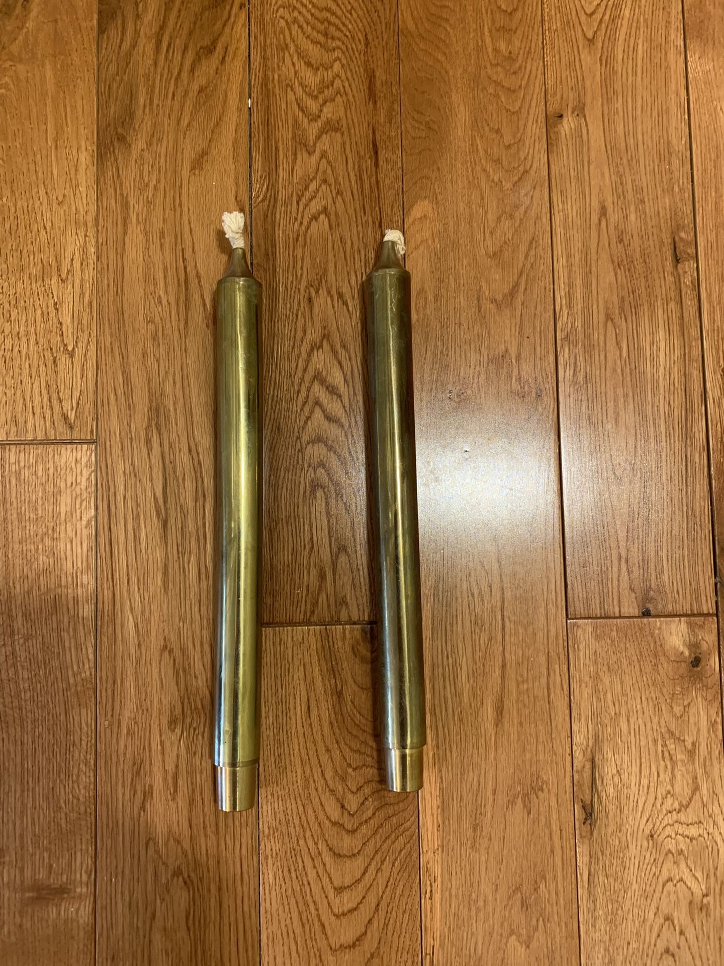 Set Of 2 Brass Candles