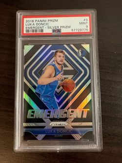 2018-19 Panini Prizm Luka Doncic Emergent Rookie Silver Prizm #3 Mint PSA 9