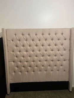 Queen beige headboard