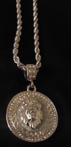 Designer rope chain with stones 20"
