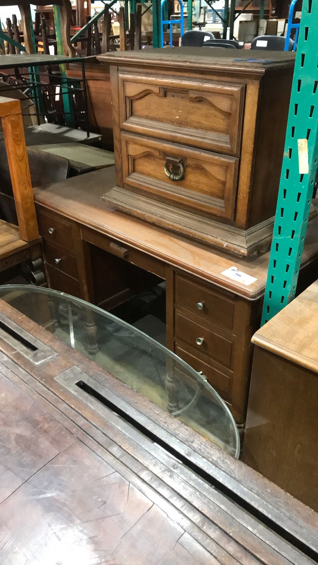 7-Drawer Wooden Desk