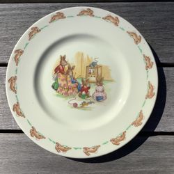 ROYAL DAULTON CHINA CHILDREN’S PLATE. BUNNYKINS. NEW. UNUSED.