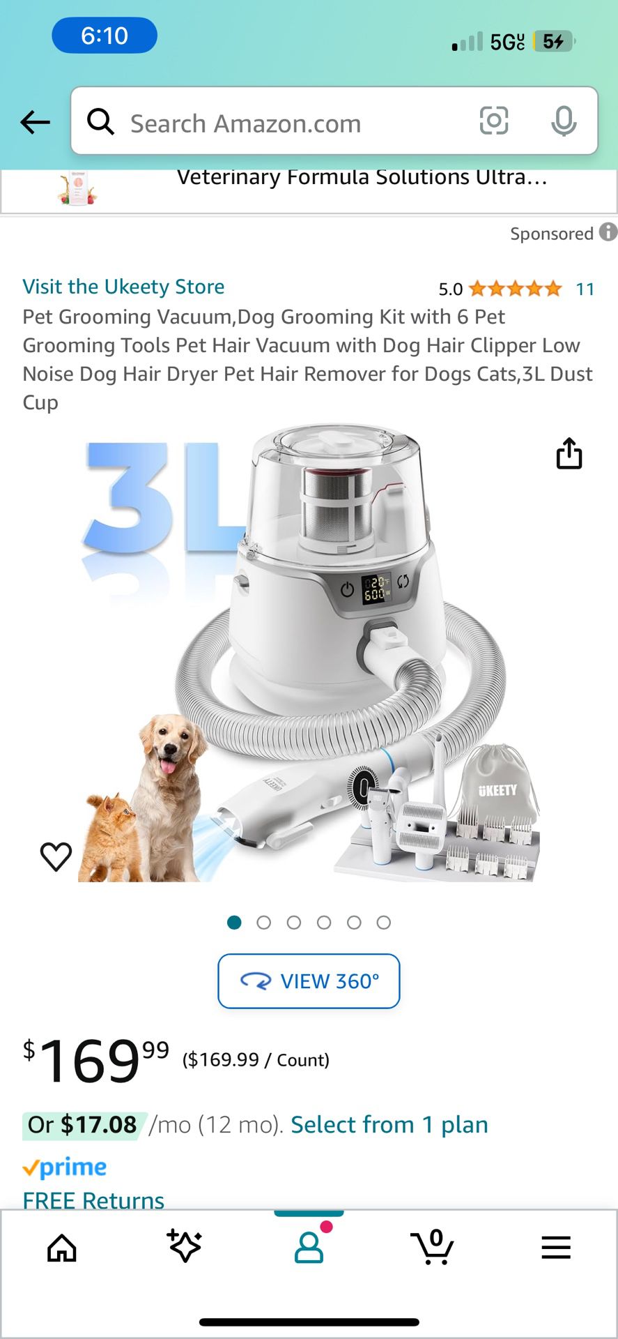 New Pet Grooming/vacuum Kit