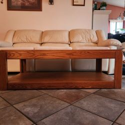 Solid Oak Coffee And End Tables