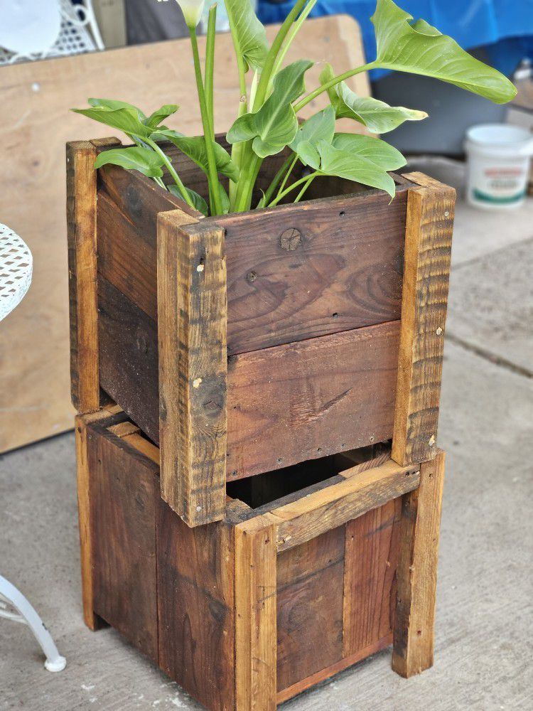 Wood Pots For Plants 