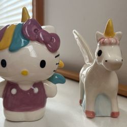 Hello Kitty and Unicorn Salt & Pepper Shakers