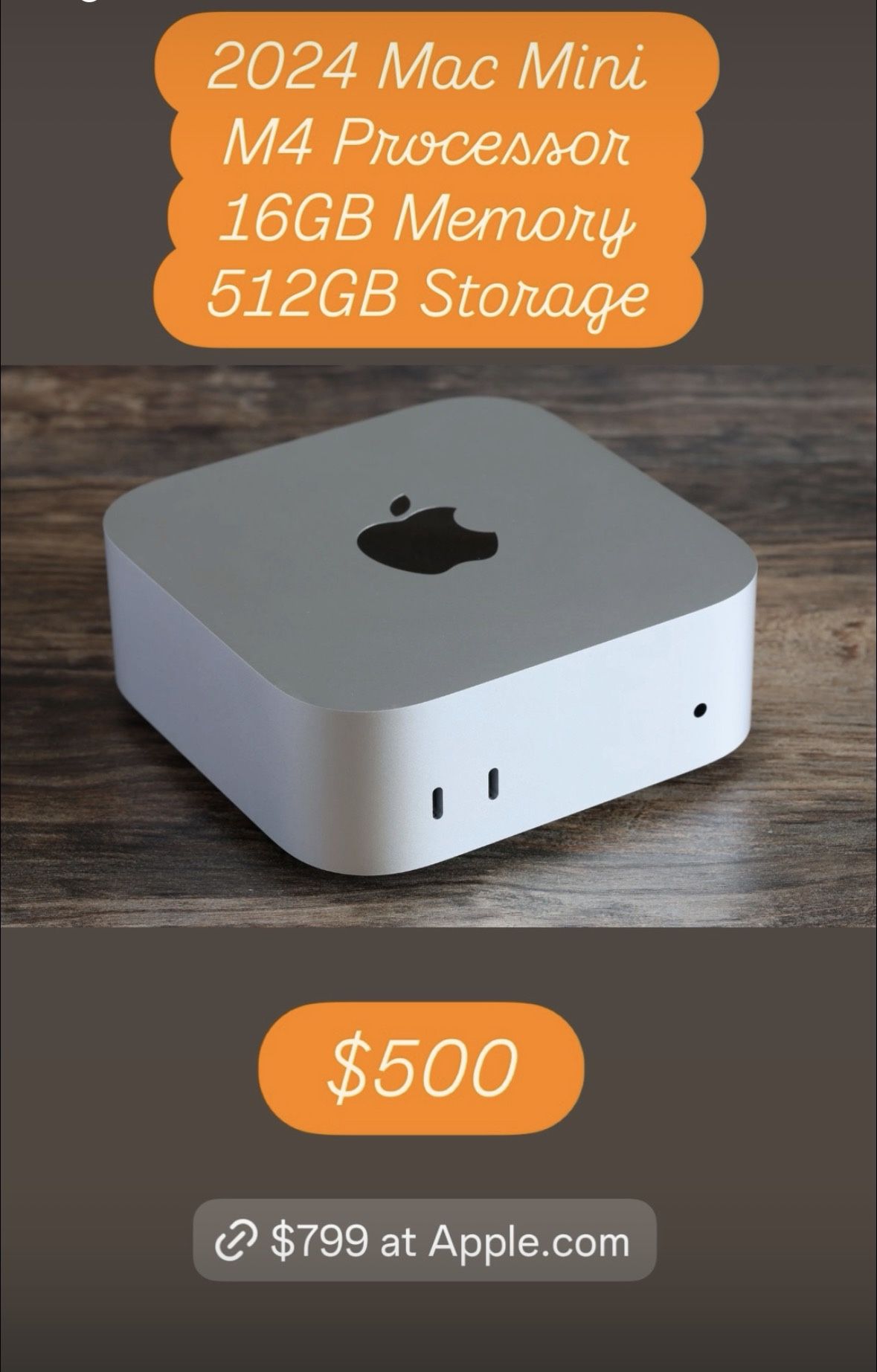 2024 Mac Mini M4 16GB 512GB