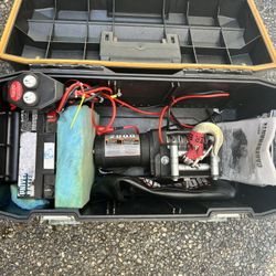 Winch Portable ATV / UTV 2000 lb. Battery & Box Included 