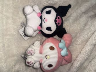 Kuromi and my melody stuffies