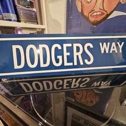 Custom "Dodgers Way" Aluminum Metal Street Sign. 6 Inches X 24 Inches. Perfect Gift!!