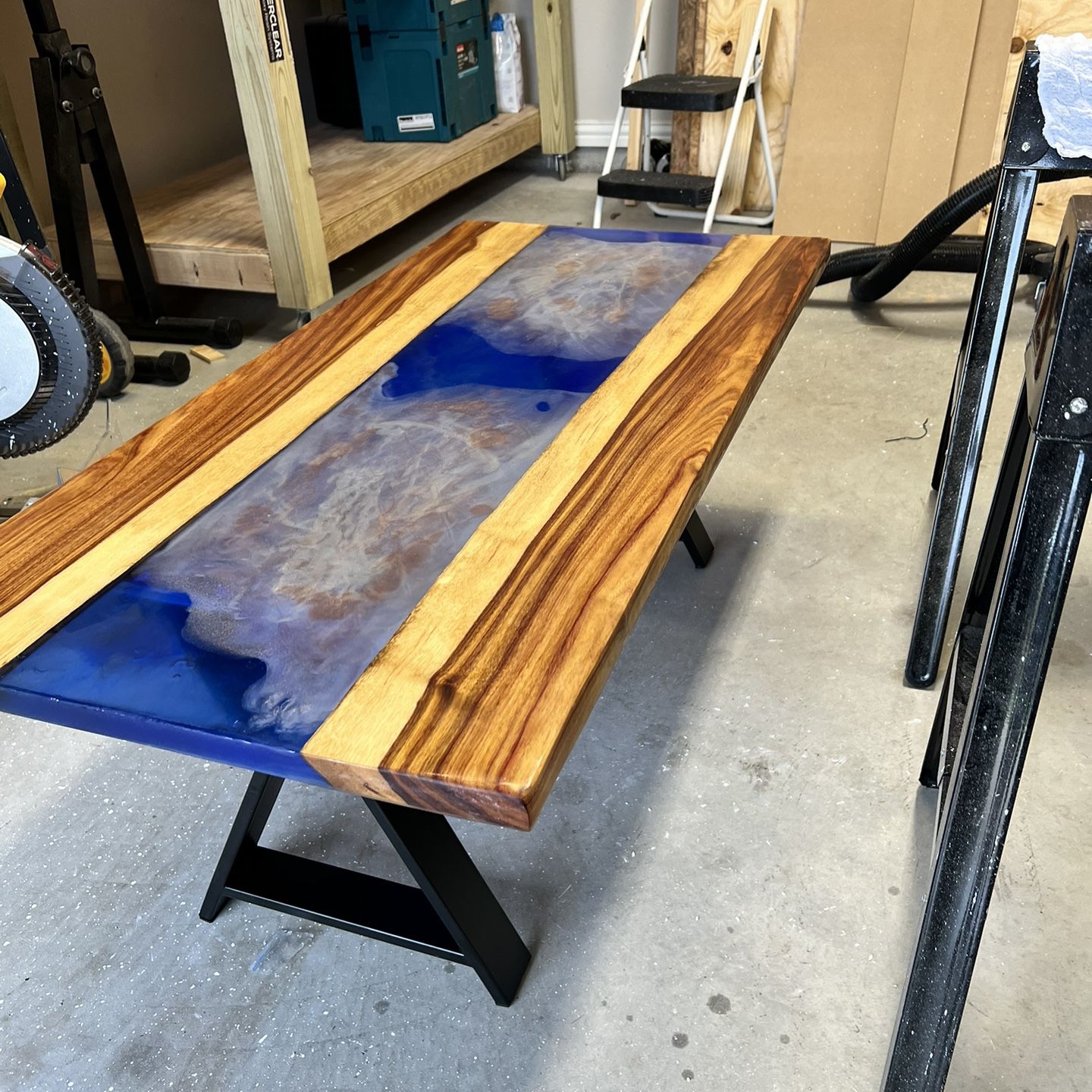 Canarywood and Epoxy Coffee Table 