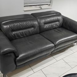 Reclining Leather Couch And Accent Chair