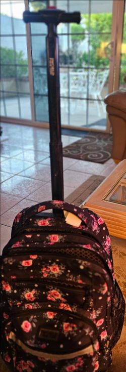 Bag, backpack on wheels, 7 pouches