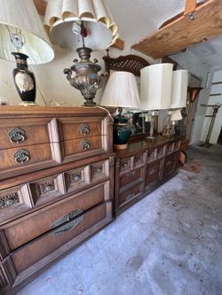 3 piece set tall dresser long dresser and mirror