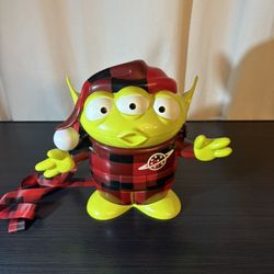 Disney Parks Toy Story Alien Christmas Popcorn Bucket.