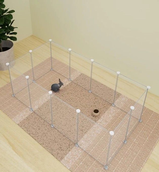 Pet Playpen Plastic(Metal Frame) 12-Panels Each Panel 12"X16"