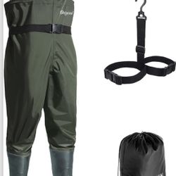 OXYVAN Chest Waders with Boots for Men & Women, Nylon/PVC Lightweight Fishing Wader with Boots Hanger