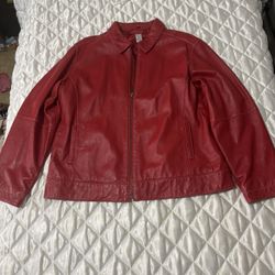 red leather jacket 