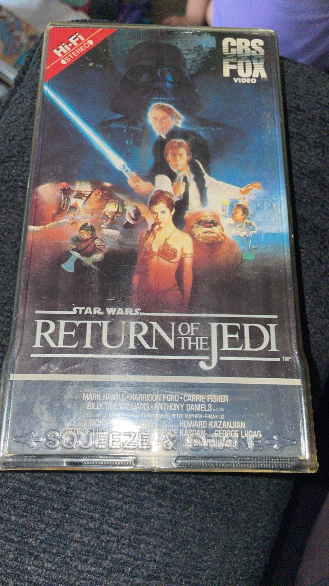 1986 Star Wars Return of the Jedi VHS Red Label