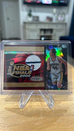Rik Smits 2000 Topps Gold Label Authentic Game-Worn NBA Finals 2-Color Home Jersey