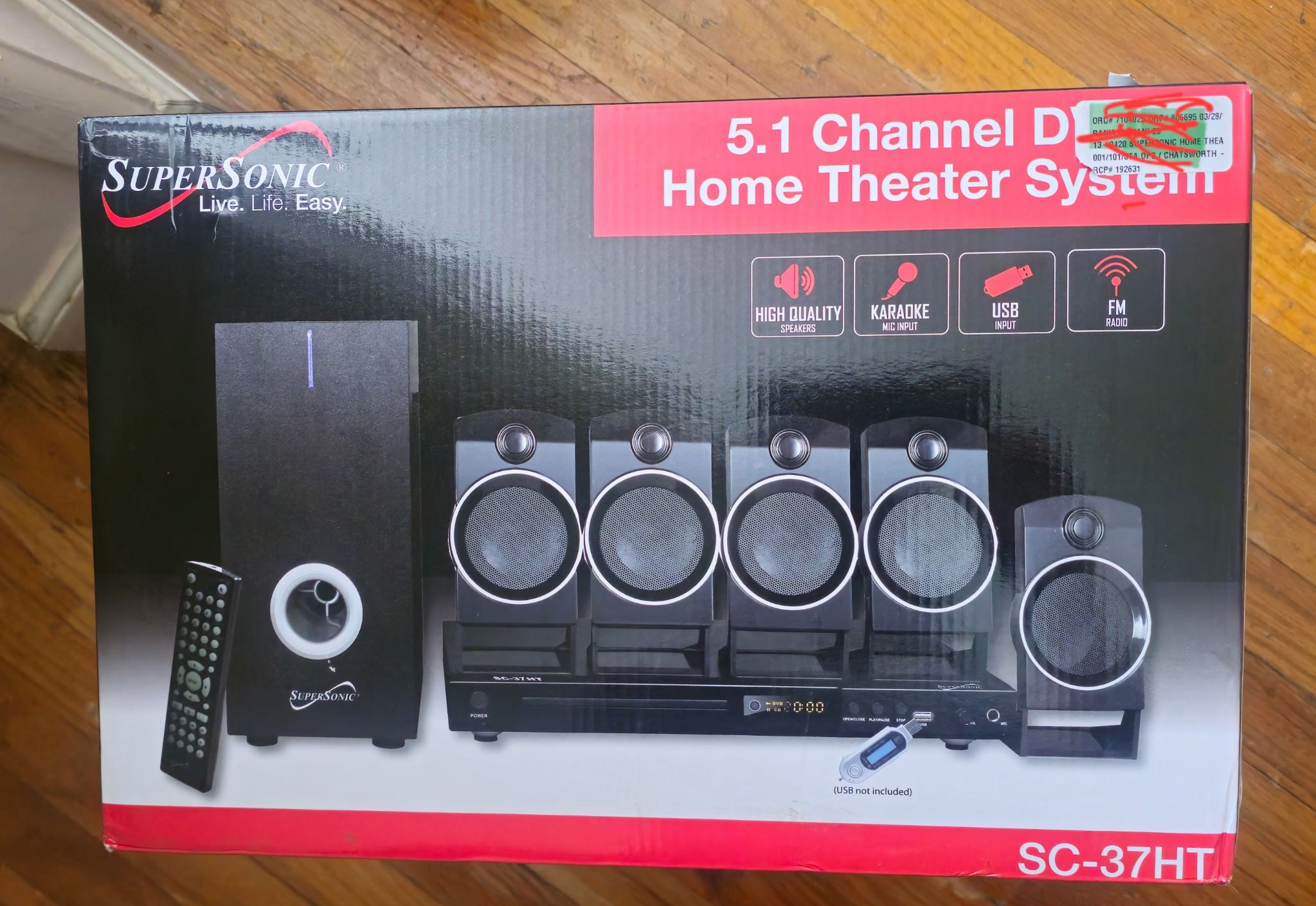 Supersonic SC-37HT 5.1 Channel DVD Home Theater System