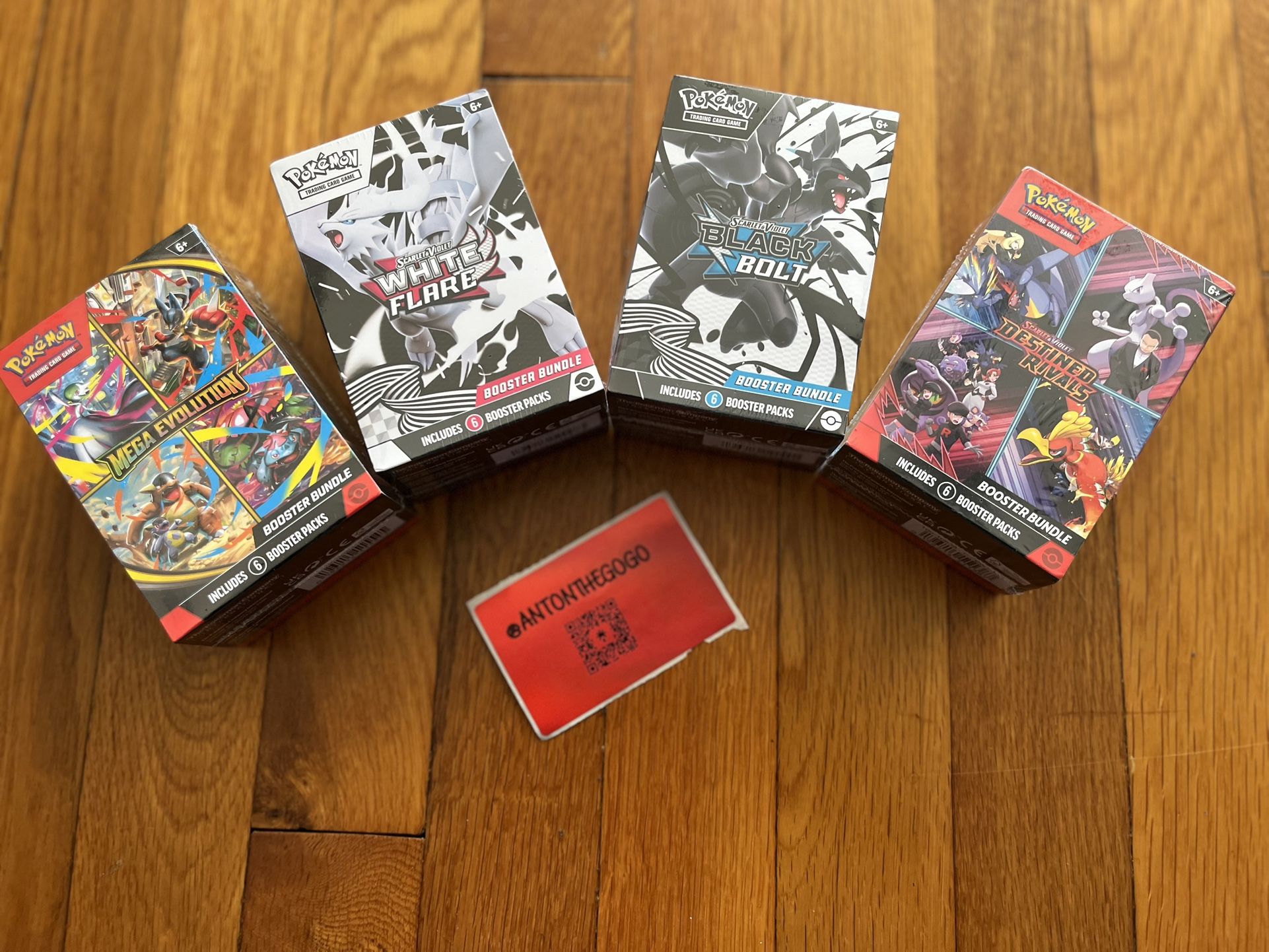 Lot of 4 Pokemon TCG Scarlet & Violet Booster Bundles