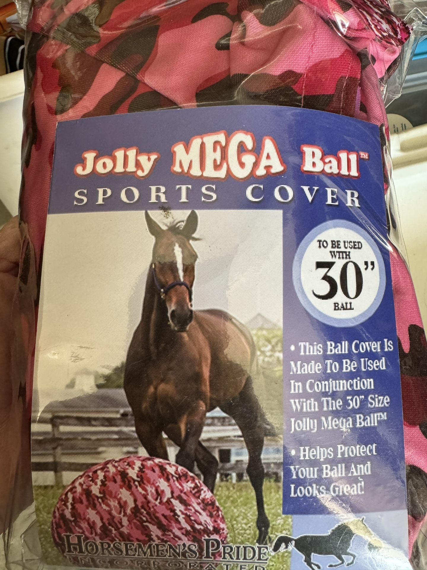 Horsemen's Pride 30-Inch Mega Ball Cover for Horses Pink Camo