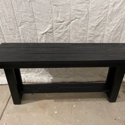 Custom Black Wood  Console Table