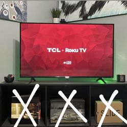 50” TCL Roku TV with Stand