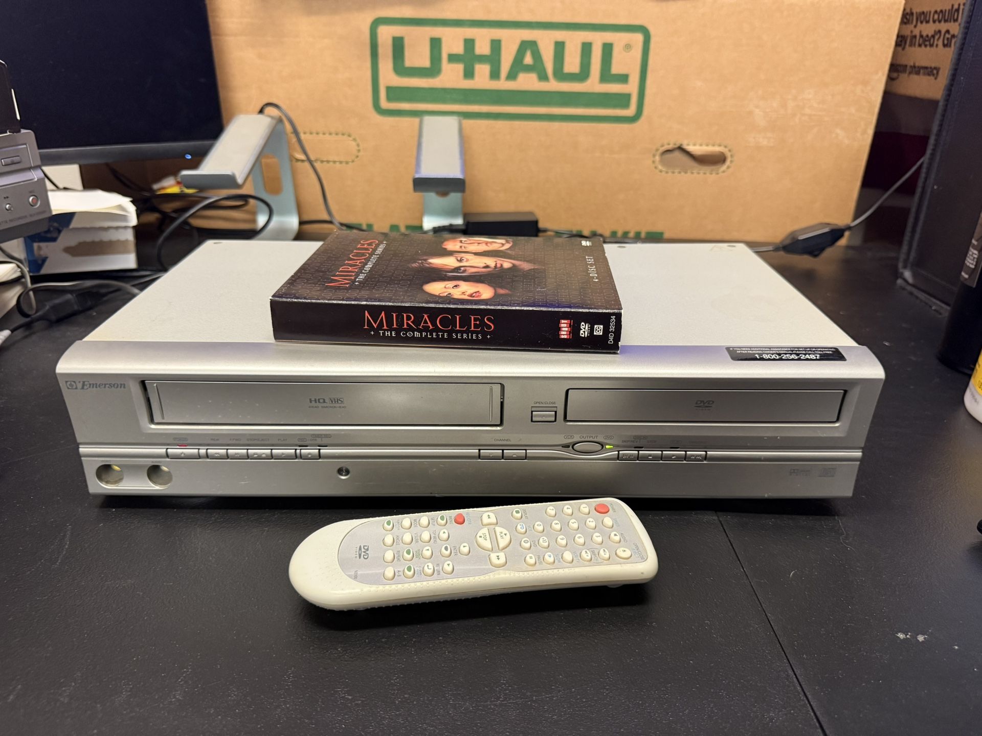 Emerson VCR/DVD Combo VHS Player EWD2004 - With REMOTE - Tested Working