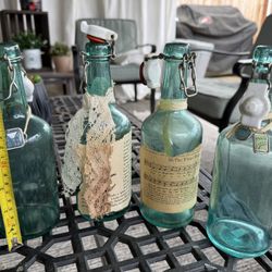 Antique Blue Bottles 