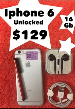 Unlocked iPhone 6 ! A Condition ! Warranty included and accessories included