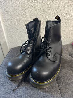 Dr martens steel toe, slip resistant,