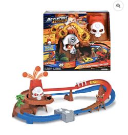 Adventure Force Skull Mountain Volcano Motorized Die-Cast Vehicle Track Set, Multicolor Track Set; Children Ages 3+