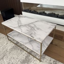 125 OBO - Modern Gold Frame Coffee & Side Table Set, Originally $350