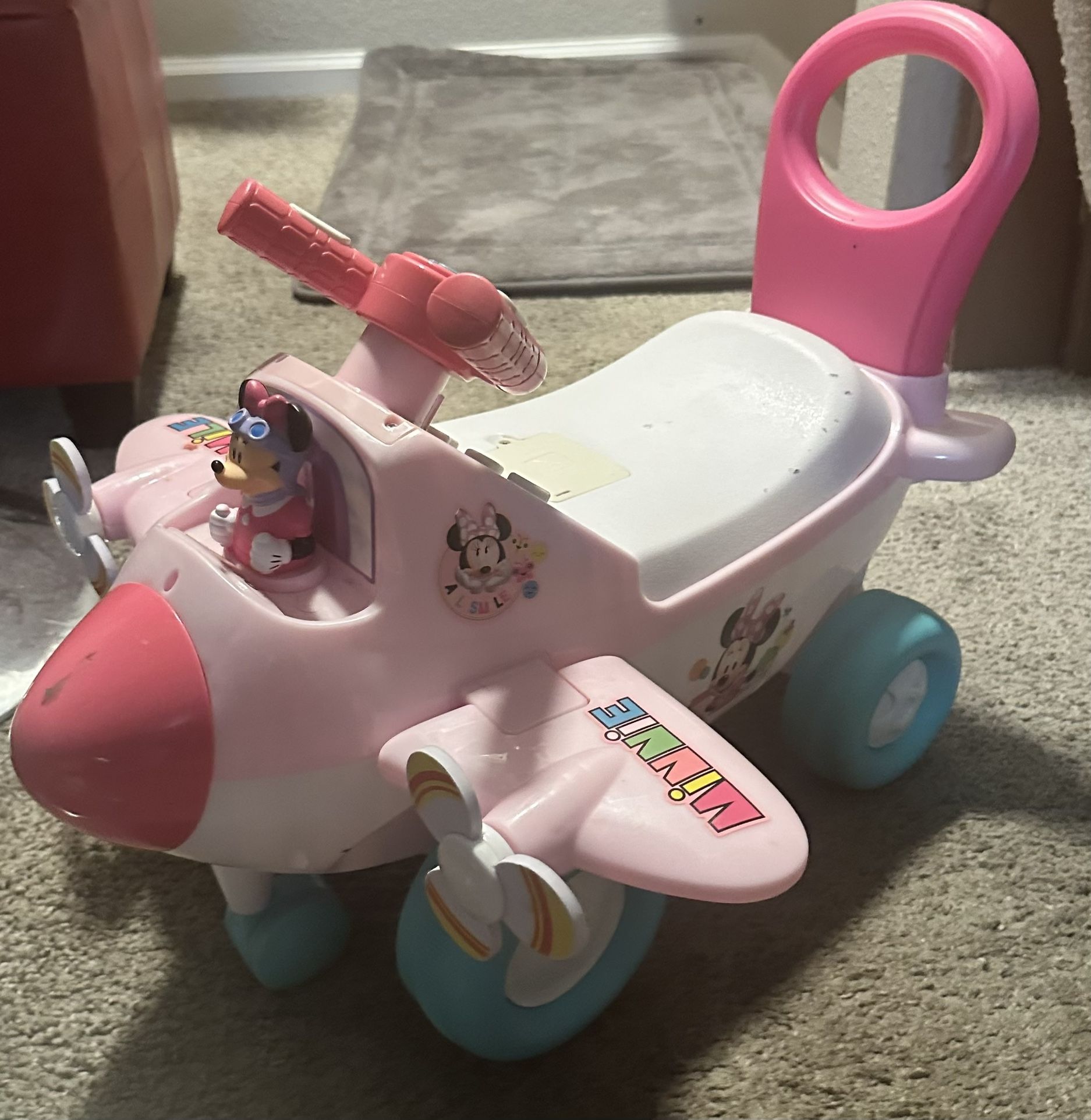 Minnie Mouse Kitchen, Airplane Rider And Vacuum Cleaner