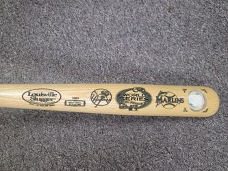 Marlins 2003 World Series Bat with Medallion