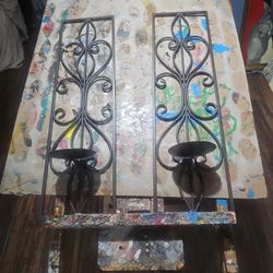 2 Wall Candle Sconces 
