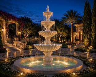 Luxury Fountain 4 Tear White Available
