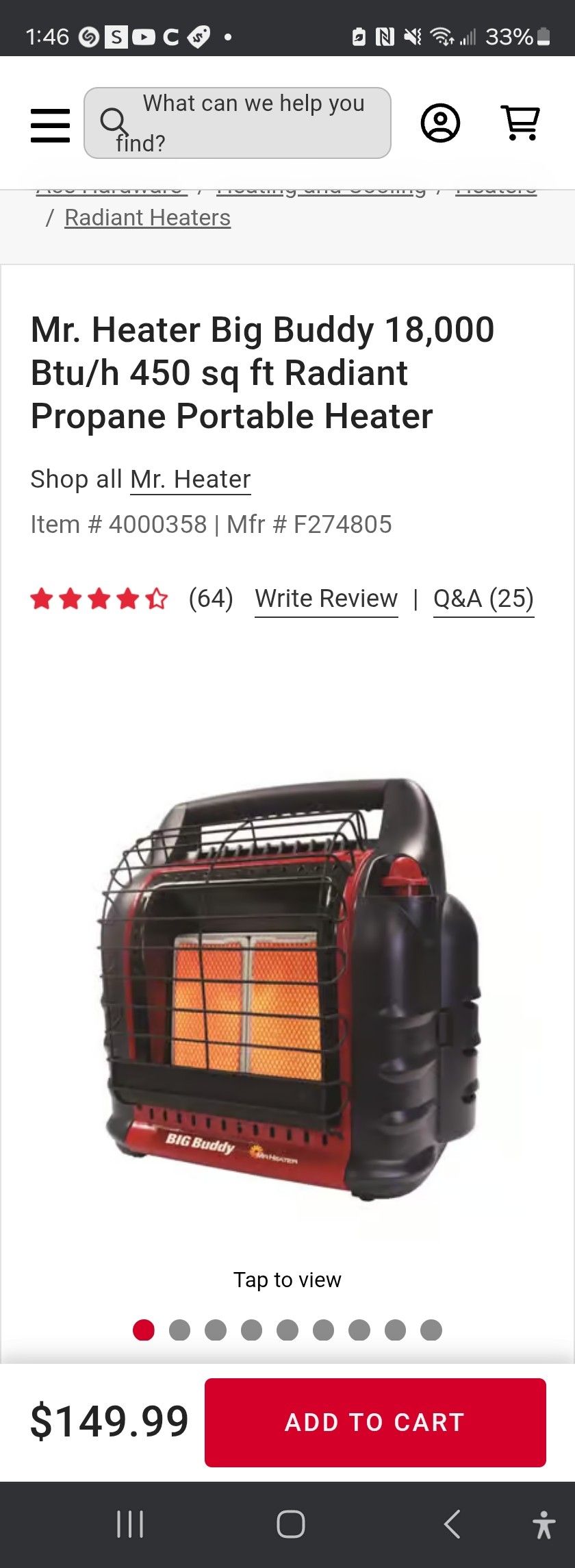 New Propane Heater