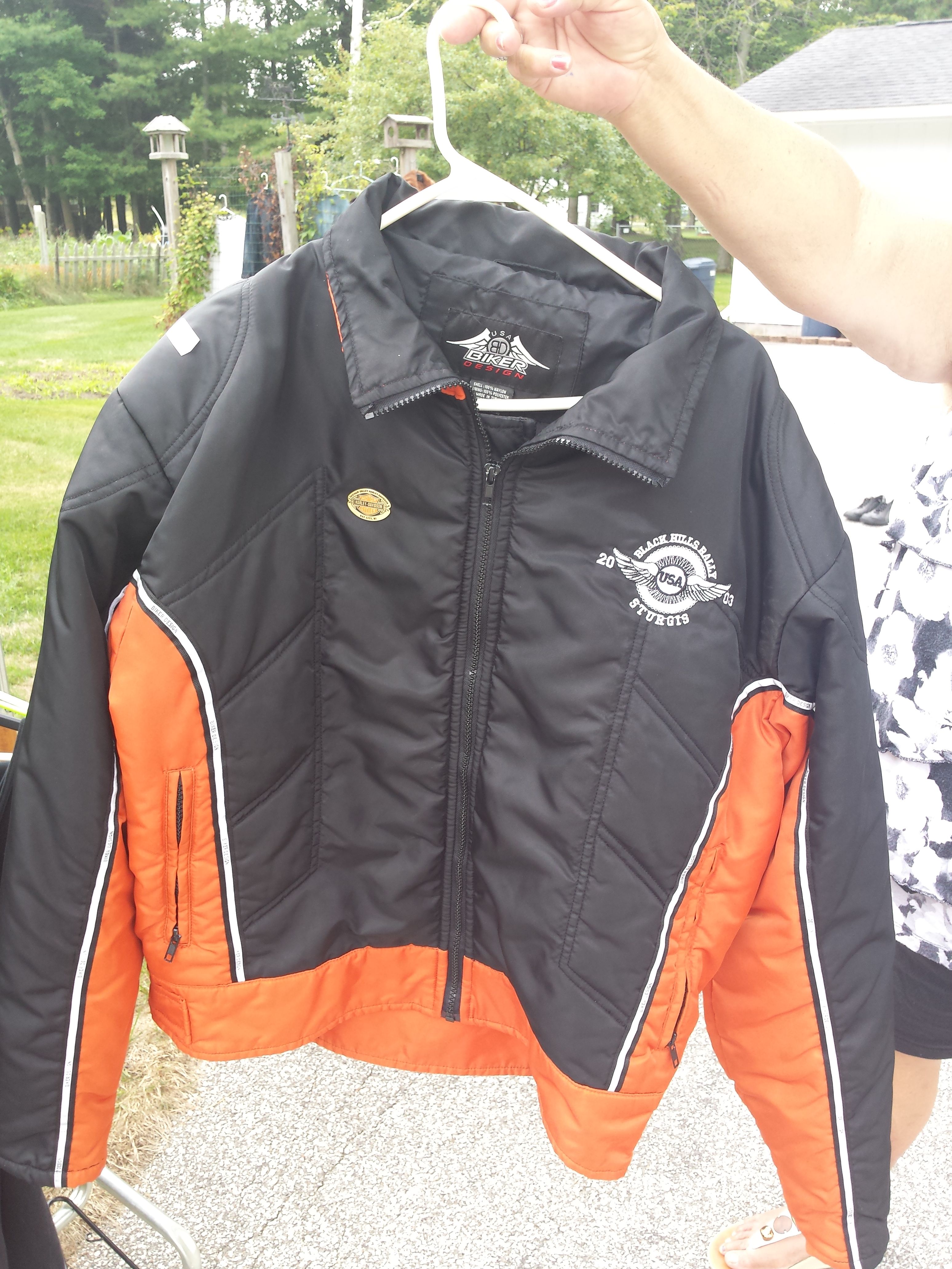 Photo Ladies harley davidson riders jacket reflective sleeves