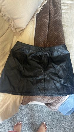 leather mini skirt