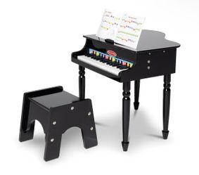 Melissa & Doug Learn-To-Play Classic Grand Piano Toy For Kids (30 Keys) Color-Coded Songbook
