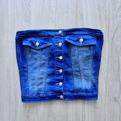 Denim Corset Top